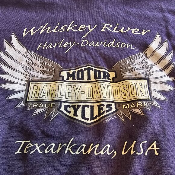 Harley Davidson Womens Bling Purple Long Sleeve Tee Shirt Size 2X tshirt - Picture 4 of 16